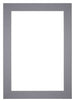 Passepartout 35x50cm Karton Grau Rand 6cm Gerade - Vorne | Yourdecoration.de