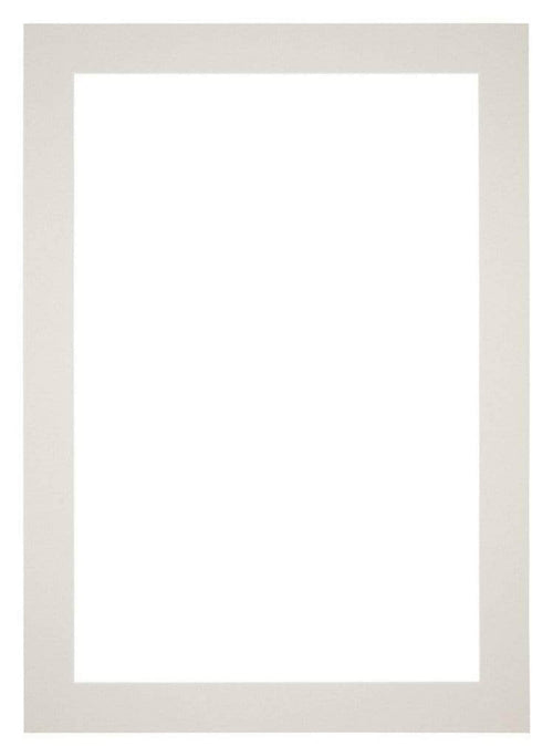 Passepartout 25x35cm Karton Hellgrau Rand 5cm Gerade - Vorne | Yourdecoration.de