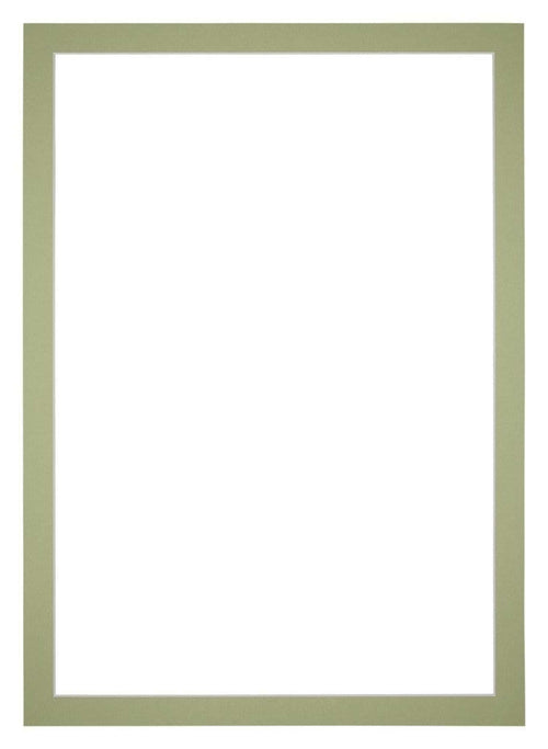 Passepartout 50x70cm Karton Mintgrün Rand 3cm Gerade - Vorne | Yourdecoration.de