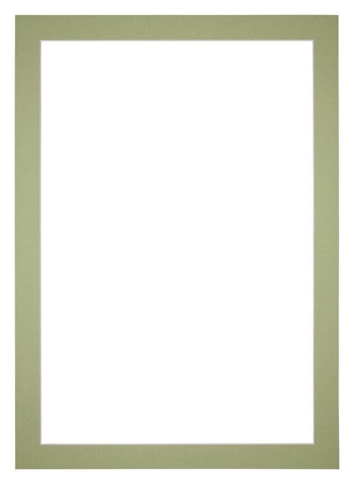 Passepartout 60x84cm Karton Mintgrün Rand 4cm Gerade - Vorne | Yourdecoration.de