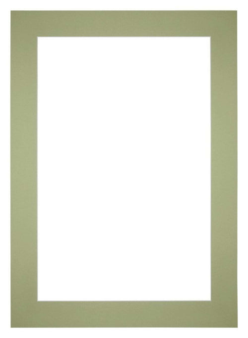 Passepartout 25x35cm Karton Mintgrün Rand 6cm Gerade - Vorne | Yourdecoration.de