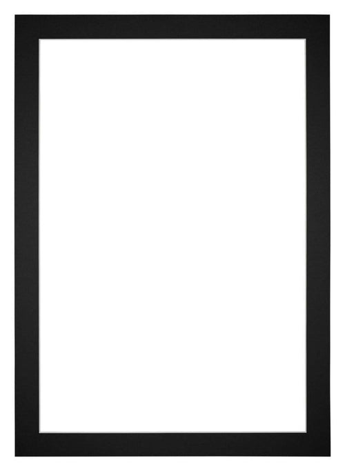 Passepartout 60x84cm Karton Schwarz Rand 4cm Gerade - Vorne | Yourdecoration.de