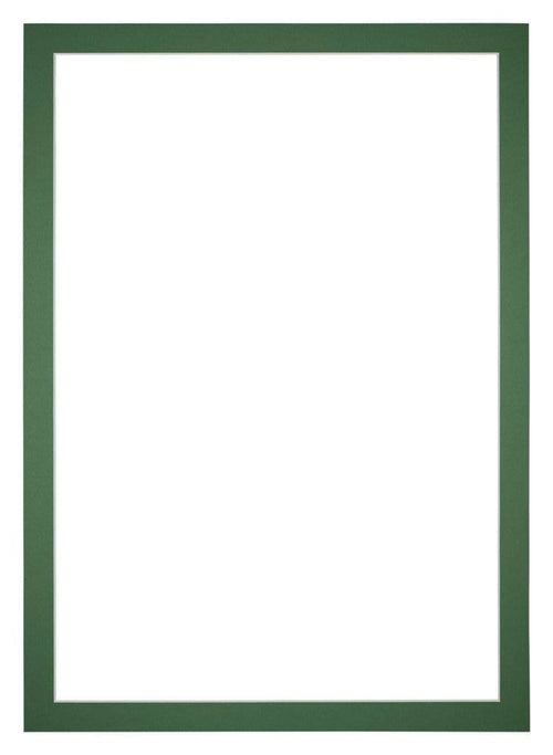 Passepartout 30x42cm Karton Waldgrün Rand 3cm Gerade - Vorne | Yourdecoration.de