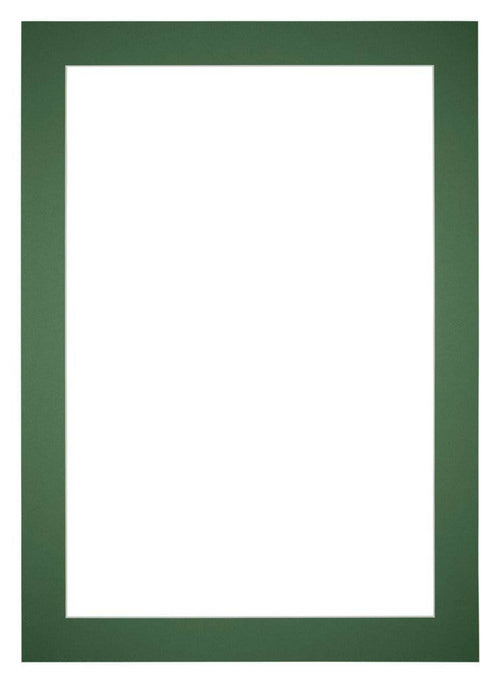 Passepartout 35x50cm Karton Waldgrün Rand 5cm Gerade - Vorne | Yourdecoration.de