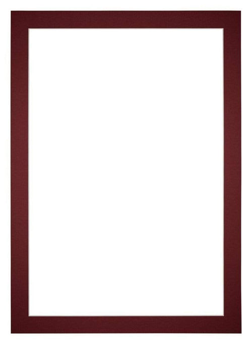 Passepartout 60x84cm Karton Weinrot Rand 4cm Gerade - Vorne | Yourdecoration.de