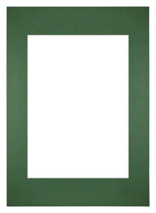 Passepartout 59,4x84cm A1/A2 Karton Waldgrün Rand Gerade - Vorne | Yourdecoration.de