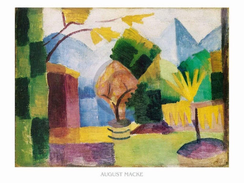 August Macke - Garten am Thuner See Kunstdruck 80x60cm | Yourdecoration.de