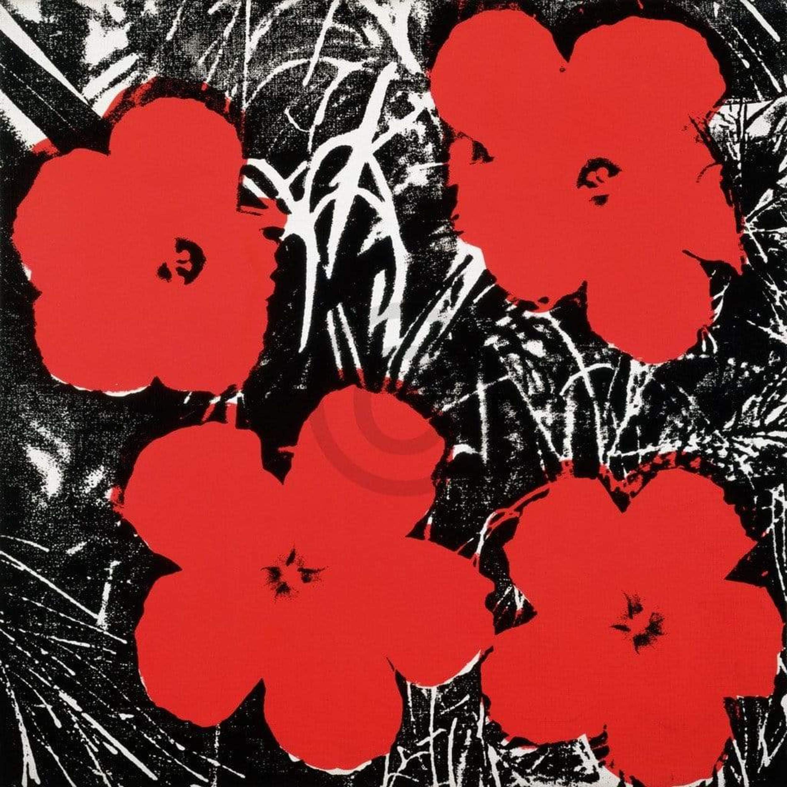 Andy Warhol Kunst Flowers Red 1964 91x91cm | Yourdecoration.de