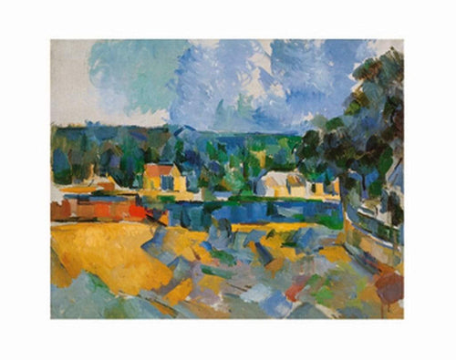 Paul Cézanne - Uferlandschaft Kunstdruck 71x56cm | Yourdecoration.de