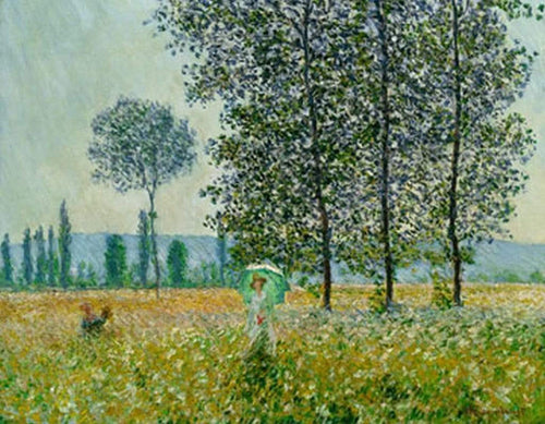 Claude Monet - Felder im Frühling Kunstdruck 90x70cm | Yourdecoration.de