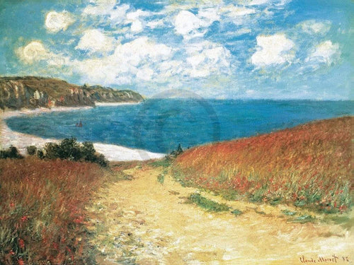 Claude Monet - Meadow Road to Pourville 1882 Kunstdruck 80x60cm | Yourdecoration.de