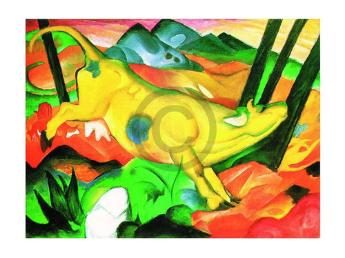 Franz Marc - Gelbe Kuh Kunstdruck 80x60cm | Yourdecoration.de