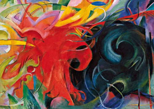 Franz Marc - Kämpfende Formen Kunstdruck 29.7x21cm | Yourdecoration.de