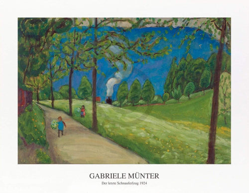 Gabriele Münter - Der letzte Schnauferlzug 1924 Kunstdruck 90x70cm | Yourdecoration.de