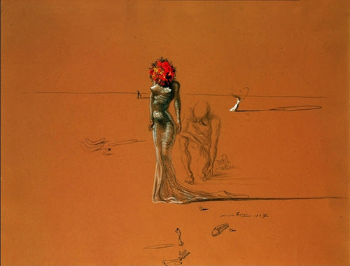 Salvador Dali - Female with Head of Flowers Kunstdruck 80x60cm | Yourdecoration.de