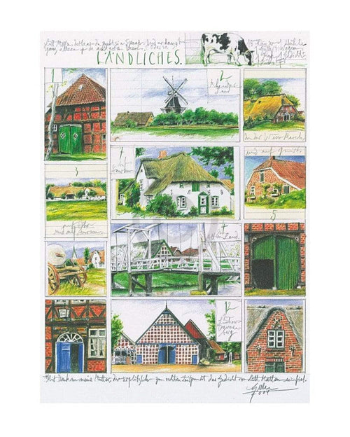 Sabine Gerke - Ländliches Kunstdruck 40x50cm | Yourdecoration.de