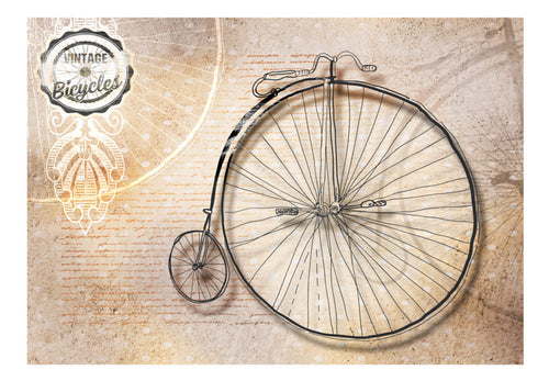 Fototapete - Vintage Bicycles Sepia - Vliestapete