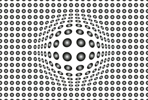 Wizard+Genius Dots Black and White Vlies Fototapete 384x260cm 8-bahnen | Yourdecoration.de