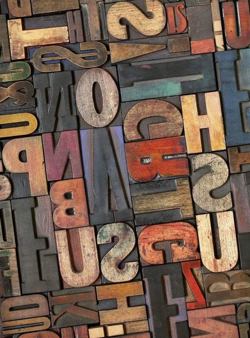 Wizard+Genius Vintage Letters Vlies Fototapete 192x260cm 4-bahnen | Yourdecoration.de
