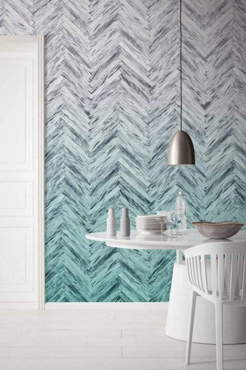 Komar Herringbone Mint Vlies Fototapete 400x250cm 4-bahnen Sfeer | Yourdecoration.de