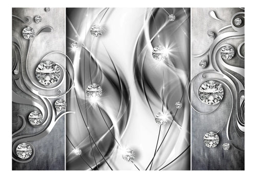 Fototapete - Diamonds in Silver - Vliestapete