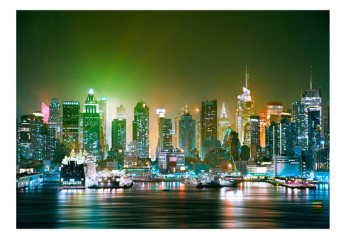 Fototapete - Ny Enlightened Harbour - Vliestapete