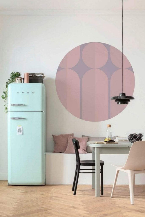 Komar Bauhaus Fusion Vlies Fototapete 125x125cm Rund Sfeer | Yourdecoration.de