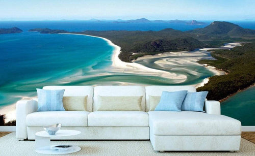 Dimex Aerial View of Beach Fototapete 375x250cm 5-Bahnen Sfeer | Yourdecoration.nl