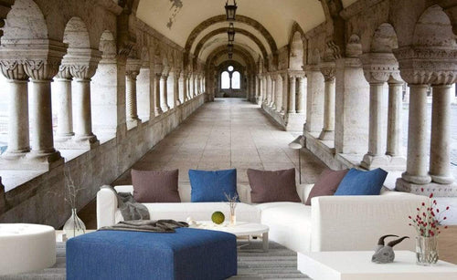 Dimex Ancient Corridor Fototapete 375x250cm 5-Bahnen Sfeer | Yourdecoration.nl
