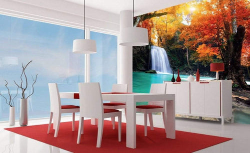 Dimex Deep Forest Waterfall Fototapete 225x250cm 3-Bahnen Sfeer | Yourdecoration.nl