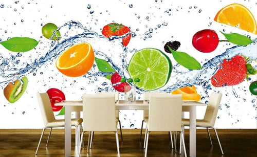 Dimex Fruits in Water Fototapete 375x250cm 5-Bahnen Sfeer | Yourdecoration.nl