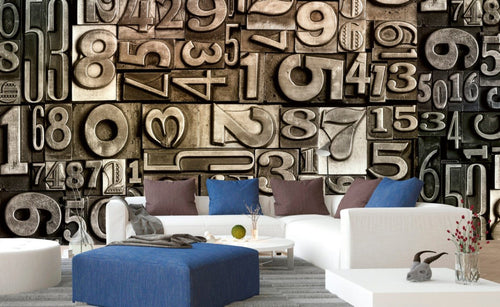 Dimex Typeset Fototapete 375x250cm 5-Bahnen Interieur | Yourdecoration.de