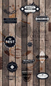 Dimex Vintage Labels Fototapete 150x250cm 2-Bahnen | Yourdecoration.de