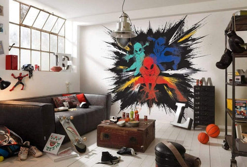 Komar Spider-Man Color Explosion Vlies Fototapete 300x280cm 6-Bahnen Sfeer | Yourdecoration.nl