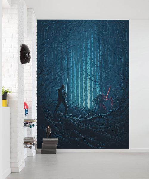 Komar Vlies Fototapete Iadx4 003 Star Wars Wood Fight Interieur | Yourdecoration.de