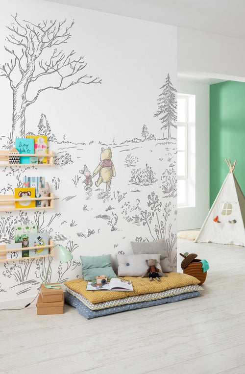 Komar Vlies Fototapete Iadx4 043 Winnie Pooh Walk Interieur | Yourdecoration.de