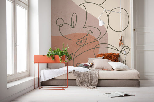 Komar Vlies Fototapete Iadx5 046 Mickey Line Drawing Interieur | Yourdecoration.de