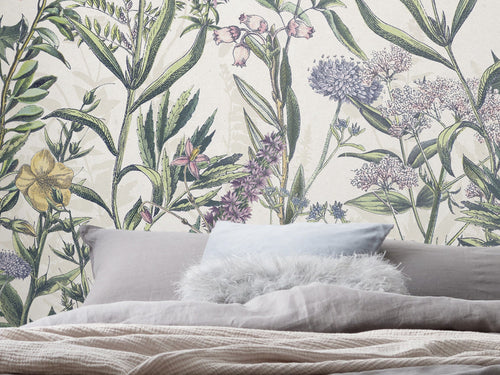 Komar Vlies Fototapete X4 1011 Flowering Herbs Int Detail | Yourdecoration.de
