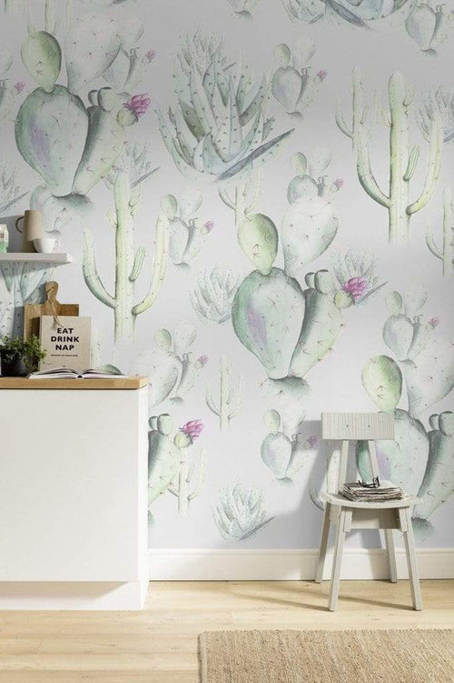 Komar Cactus Grey Vlies Fototapete 200x250cm 2-bahnen Sfeer | Yourdecoration.de