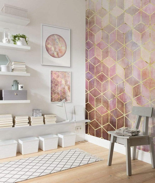 Komar Mosaik Rosso Vlies Fototapete 200x250cm 2-bahnen Sfeer | Yourdecoration.de