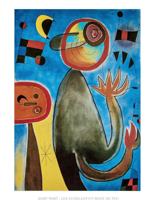 Joan Miro - Les echelles en roue Kunstdruck 60x80cm | Yourdecoration.de