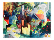 Kunstdruck August Macke Landschaft 60x80cm AM 46 | Yourdecoration.de