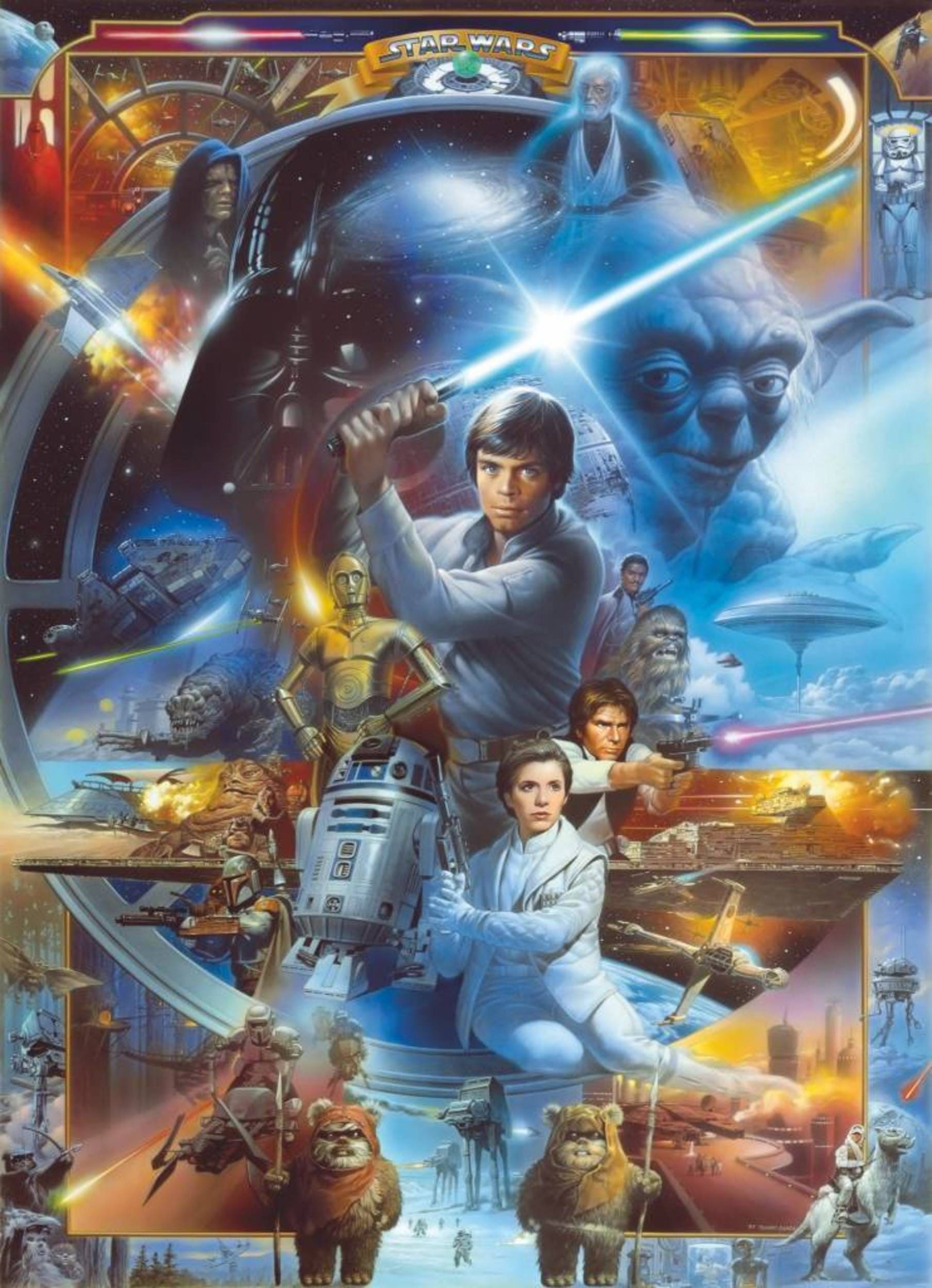 Fototapete - Star Wars Luke Skywalker Collage 184x254cm - Papiertapete