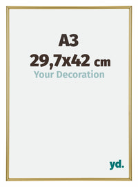 Annecy Kunststoff Bilderrahmen 29 7x42cm A3 Gold Vorne Messe | Yourdecoration.de