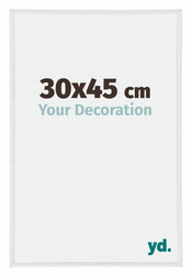 Annecy Kunststoff Bilderrahmen 30x45cm Weiss Hochglanz Vorne Messe | Yourdecoration.de