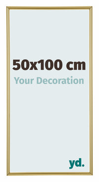 Annecy Kunststoff Bilderrahmen 50x100cm Gold Vorne Messe | Yourdecoration.de