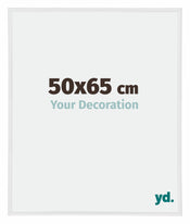 Annecy Kunststoff Bilderrahmen 50x65cm Weiss Hochglanz Vorne Messe | Yourdecoration.de