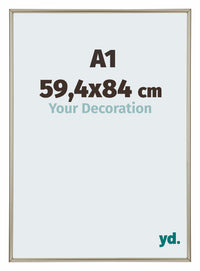 Annecy Kunststoff Bilderrahmen 59 4x84cm A1 Champagner Vorne Messe | Yourdecoration.de