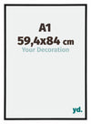 Annecy Kunststoff Bilderrahmen 59 4x84cm A1 Schwarz Matt Vorne Messe | Yourdecoration.de