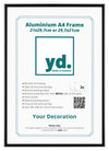 Aurora Aluminium Bilderrahmen 21x29 7cm A4 set von 2 Schwarz Vorne | Yourdecoration.de